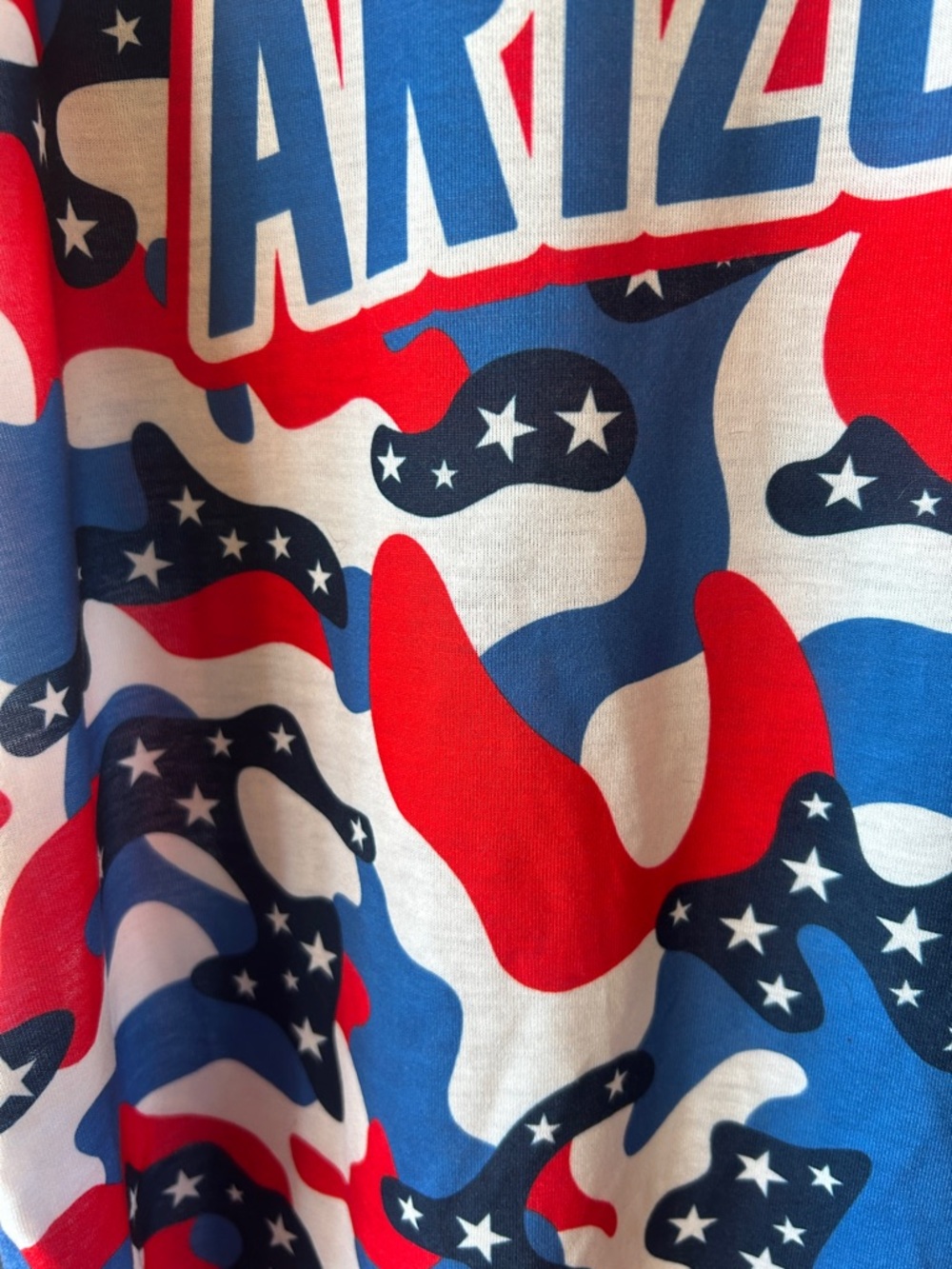 NWOT Arizona Women’s Patriotic Camo Tank Top - Red, White & Blue. Medium - Picture 3 of 8